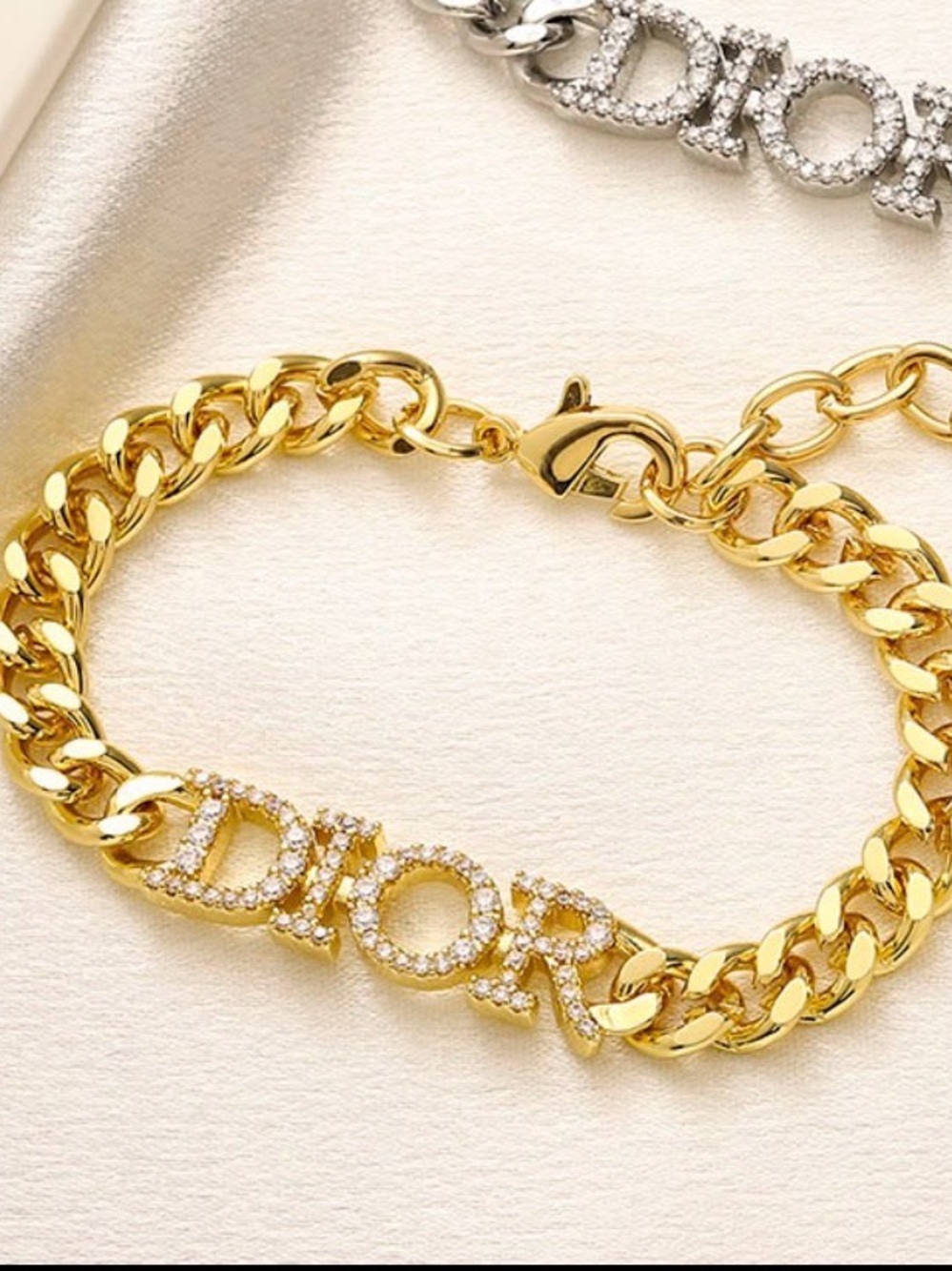 Inspired Gold Tone Chunky Link Bracelet